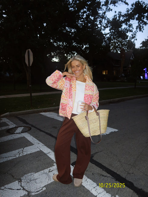 Dreamscape Quilted Jacket // Pink
